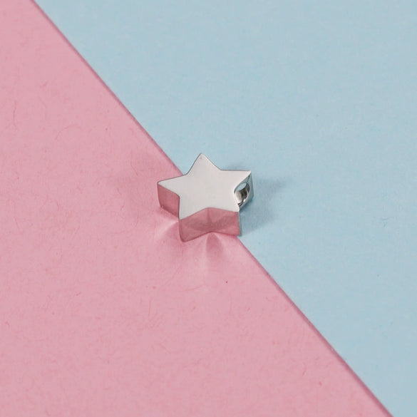 Stainless Steel Fivepointed Star Jewelry Accessories Diy Beads Pendant Mirror Polished