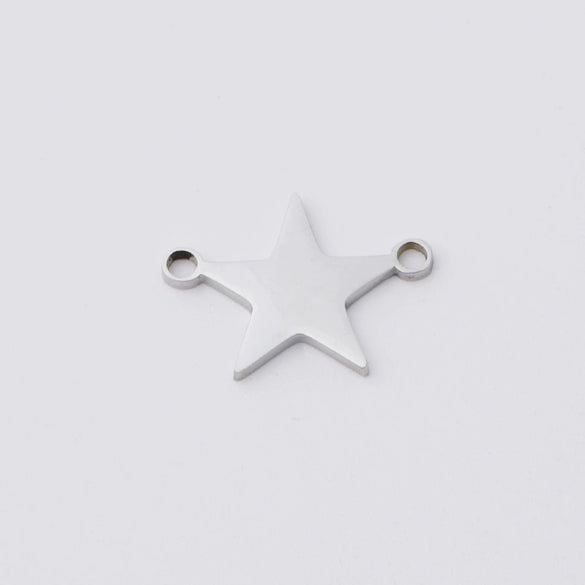 Stainless Steel Fivepointed Star Jewelry Accessories Pendant For Necklace And Bracelet With Fine Polishing