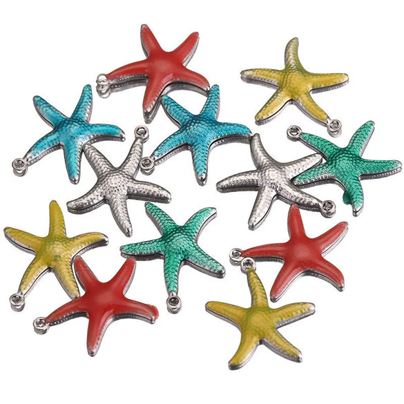 Stainless Steel Fivepointed Star Pendant Necklace Bracelet Diy Jewelry Accessories Electroplated Totem Niche Style