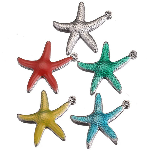 Stainless Steel Fivepointed Star Pendant Necklace Bracelet Diy Jewelry Accessories Electroplated Totem Niche Style