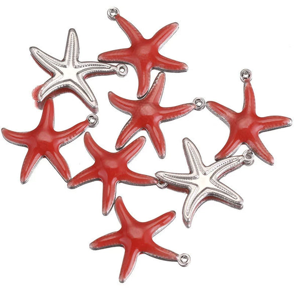 Stainless Steel Fivepointed Star Pendant Necklace Bracelet Diy Jewelry Accessories Electroplated Totem Niche Style