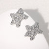 Stainless Steel Fivepointed Star Starfish Shape Electroplated Women's Earrings