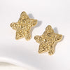Stainless Steel Fivepointed Star Starfish Shape Electroplated Women's Earrings