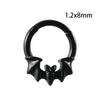 Stainless Steel Flame Fourlayer Stacked Nose Ring Gold Electroplated Bat Design