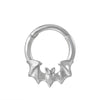 Stainless Steel Flame Fourlayer Stacked Nose Ring Gold Electroplated Bat Design