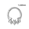 Stainless Steel Flame Fourlayer Stacked Nose Ring Gold Electroplated Bat Design