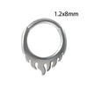 Stainless Steel Flame Fourlayer Stacked Nose Ring Gold Electroplated Bat Design