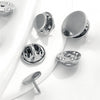 Stainless Steel Flat Brooch Base Butterfly Buckle Clip Pin Badge Clip Handmade Jewelry Accessories Production Supplies Electroplated