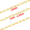 Stainless Steel Flat Cross Chain Vacuum Gold Plated Jewelry Chain For Diy