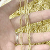 Stainless Steel Flat Cross Chain Vacuum Gold Plated Jewelry Chain For Diy