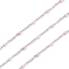 Stainless Steel Flat Cross Epoxy Chain Oil Dripping Nonfading Necklace Bracelet With Electrolytic Brightening And Oval Pattern Diy