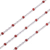 Stainless Steel Flat Cross Epoxy Chain Oil Dripping Nonfading Necklace Bracelet With Electrolytic Brightening And Oval Pattern Diy