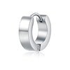 Stainless Steel Exaggerated Geometric Style Electroplated Flat Ear Buckle Round Ring Unisex Earrings