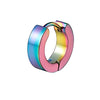 Stainless Steel Exaggerated Geometric Style Electroplated Flat Ear Buckle Round Ring Unisex Earrings