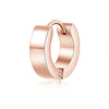 Stainless Steel Exaggerated Geometric Style Electroplated Flat Ear Buckle Round Ring Unisex Earrings