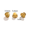Stainless Steel Flat Head Cap High Card Cap With Golden Badge Vacuum Color Electroplated Accessories