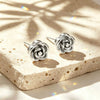 Stainless Steel Floral Necklace And Earring Set For Women Simple Flower Jewelry With Electroplated Finish And Box Chain
