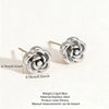 Stainless Steel Floral Necklace And Earring Set For Women Simple Flower Jewelry With Electroplated Finish And Box Chain