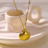 Stainless Steel Flower Butterfly Bee Pendant Necklace Electroplating Vacation Style
