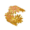 Stainless Steel Flower Drip Enamel Open Bracelet Temperament Style Fashion Versatile Titanium Steel Cuff Bangle