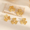 Stainless Steel Flower Electroplating Women's Earrings