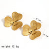 Stainless Steel Flower Electroplating Women's Earrings