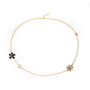 Stainless Steel Flower Fashion Necklace With Electroplating