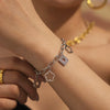 316L Stainless Steel Flower Geometric Pendant Oshaped Chain Bracelet Mirror Polished Electroplated