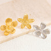 Stainless Steel Flower Geometric Ring Electroplated For Women