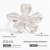 Stainless Steel Flower Geometric Ring Electroplated For Women