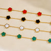 Stainless Steel Flower Inlaid Electroplated Women's Bracelet