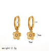 Stainless Steel Flower Jewelry Set With Electroplated Finish For Women