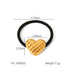 Stainless Steel Flower Peach Heart Rhombus Pattern Electroplated Hair Ring Head Rope