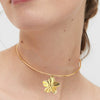 Stainless Steel Flower Pendant Necklace Fashion Style For Women