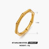 Stainless Steel Flower Ring For Women Ins Style Natural 18K Goldplated