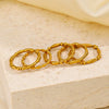 Stainless Steel Flower Ring For Women Ins Style Natural 18K Goldplated