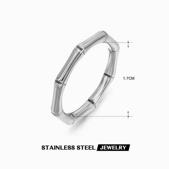 Stainless Steel Flower Ring For Women Ins Style Natural 18K Goldplated