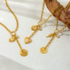Stainless Steel Flower Shaped Long Tassel Clavicle Chain Necklace With Electroplating Process For Women In Fashion Style
