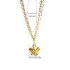 Stainless Steel Flower Starfish Pendant Necklace Electroplated Fashion Jewelry