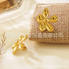 Stainless Steel Flower Threedimensional Glossy Oil Embossed Women's Earrings