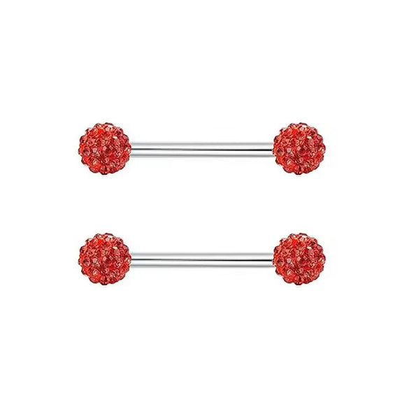 Stainless Steel Flower Zircon Nipple Ring Piercing Jewelry Electroplated