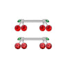 Stainless Steel Flower Zircon Nipple Ring Piercing Jewelry Electroplated