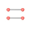 Stainless Steel Flower Zircon Nipple Ring Piercing Jewelry Electroplated