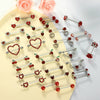 Stainless Steel Flower Zircon Nipple Ring Piercing Jewelry Electroplated