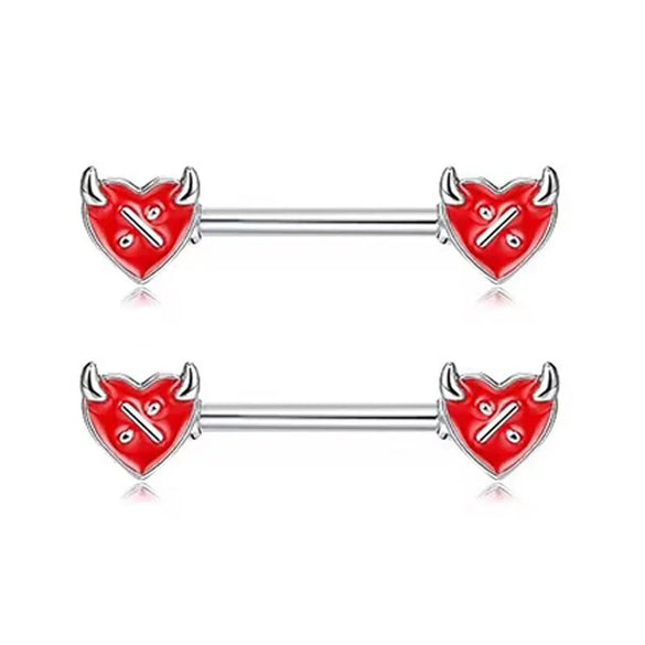 Stainless Steel Flower Zircon Nipple Ring Piercing Jewelry Electroplated