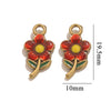 Stainless Steel Flowershaped Doublesided Oil Drop Diy Pendant Jewelry Accessories