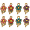 Stainless Steel Flowershaped Doublesided Oil Drop Diy Pendant Jewelry Accessories