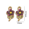Stainless Steel Flowershaped Doublesided Oil Drop Diy Pendant Jewelry Accessories
