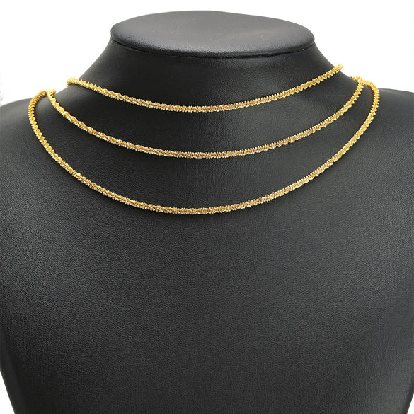 Stainless Steel Folding Cross Twist Flower Necklace And Bracelet Electroplated For Girls Fashion