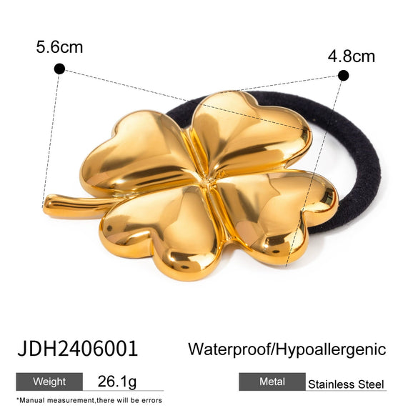 Stainless Steel Four Leaf Clover Hair Band Hair Accessories With Electroplating Treatment